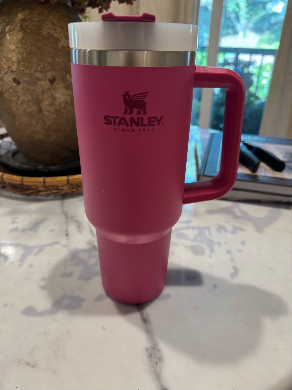 Stanley Hot Pink Travel Tumbler with Handle 40 oz